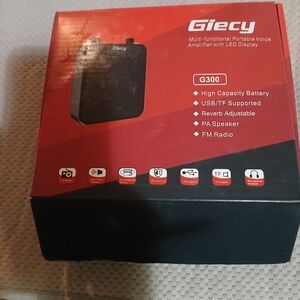 Giecy Portable Voice Amplifier with LED Display Also FM Radio Bluetooth PA Syste